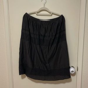 Slate Grey embroidered skirt